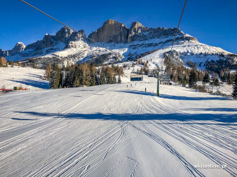 Ośrodek narciarski Carezza w Dolomitach. Włochy