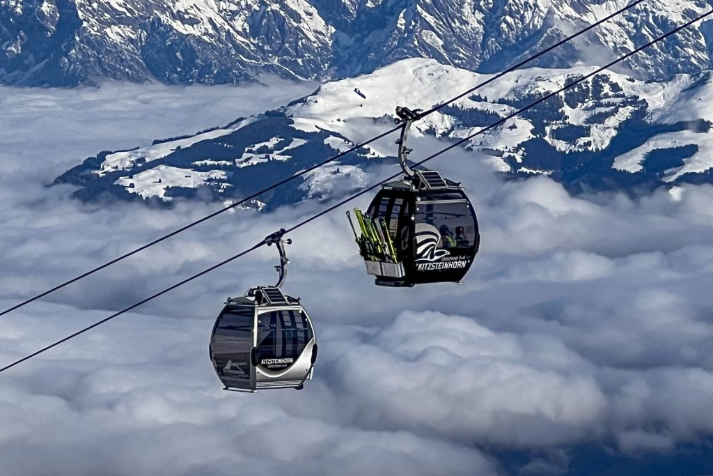 Lodowce w listopadzie Kitzsteinhorn koło Kaprun w Austrii