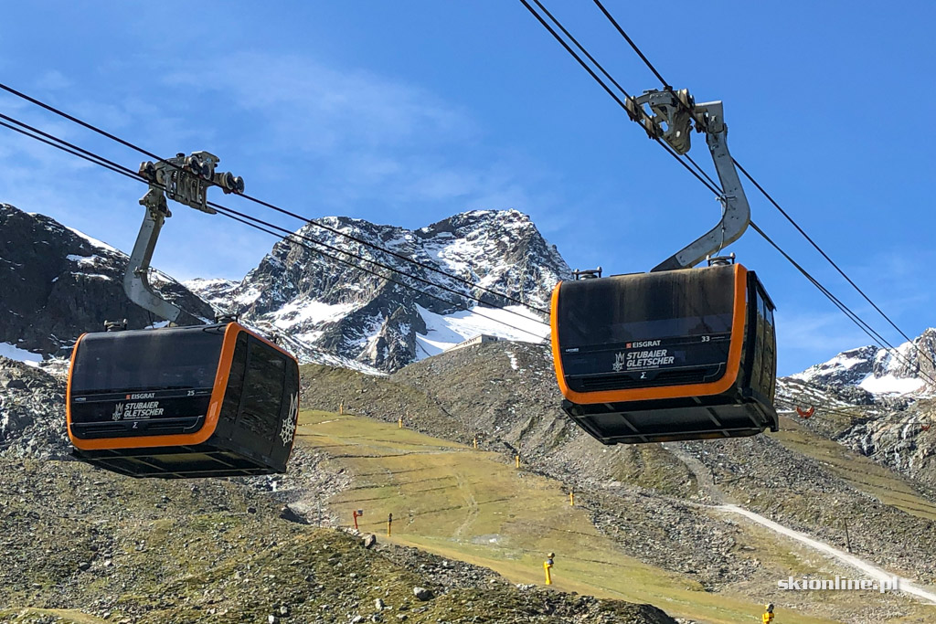 Narty na lodowcu Stubai